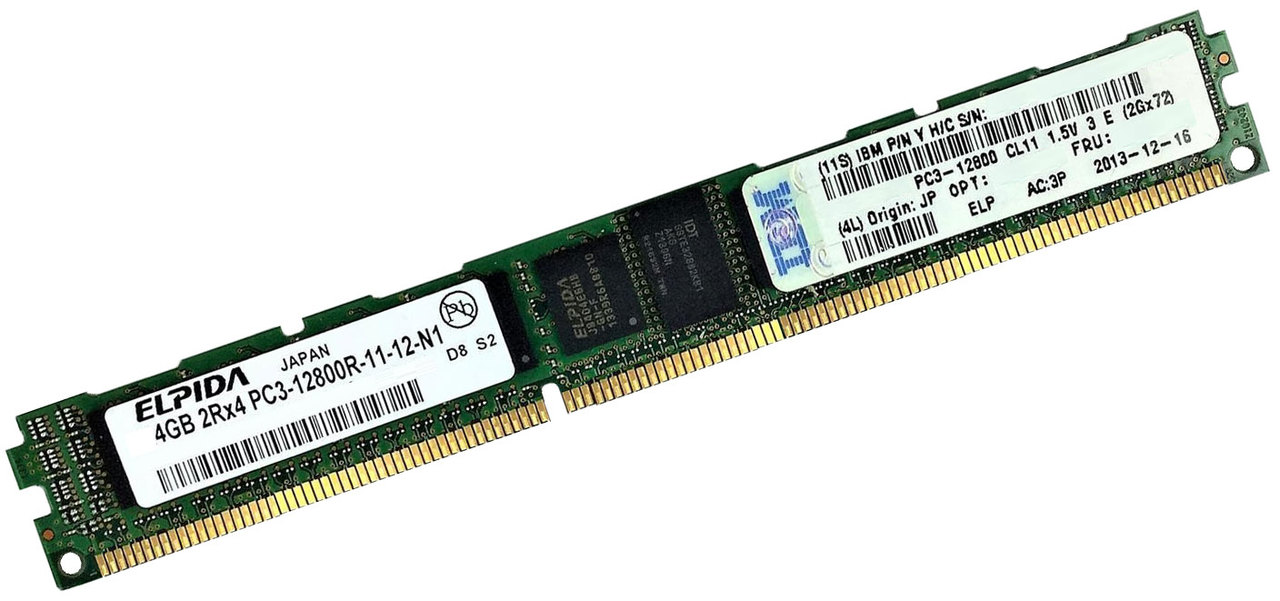Servers - ECC Memory: Lenovo 90Y3145 - 4GB (1x4GB) 1600Mhz PC3-12800R DDR3-1600 1.5V 240-Pins Registered RDIMM ECC Memory Ram for Servers