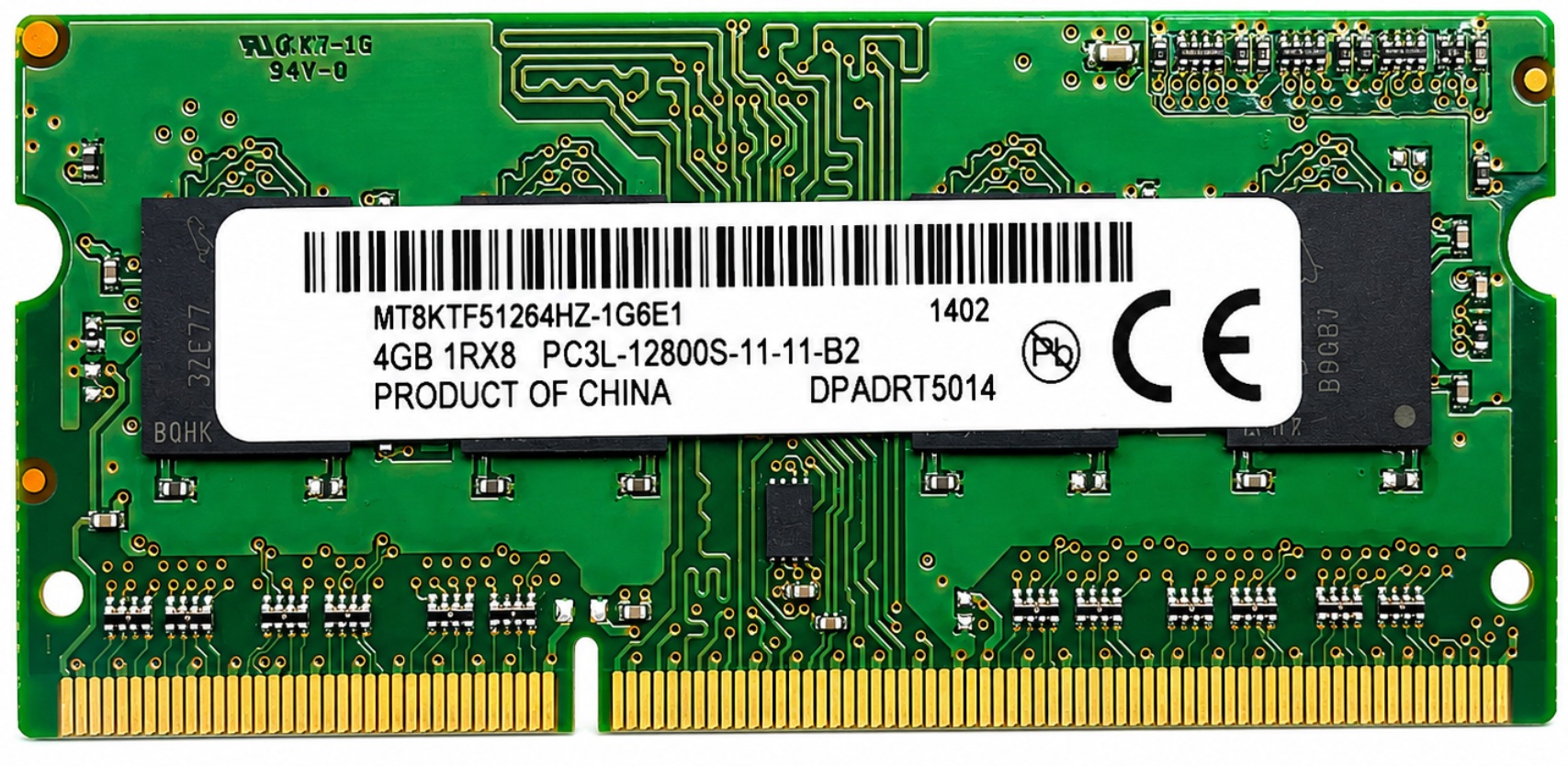 Micron MT16KTF51264HZ-1G6M1 - 4GB (1x4GB) 1600Mhz PC3L-12800S DDR3