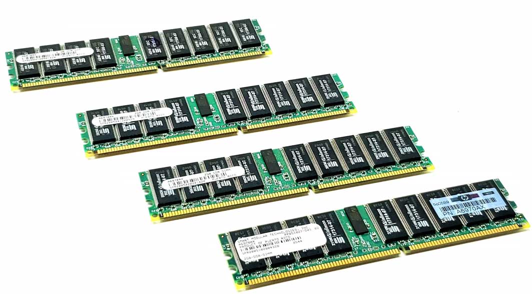 HP A6835A - 8GB (4x2GB) 266Mhz PC2100 DDR ECC 184pin Server Memory Kit