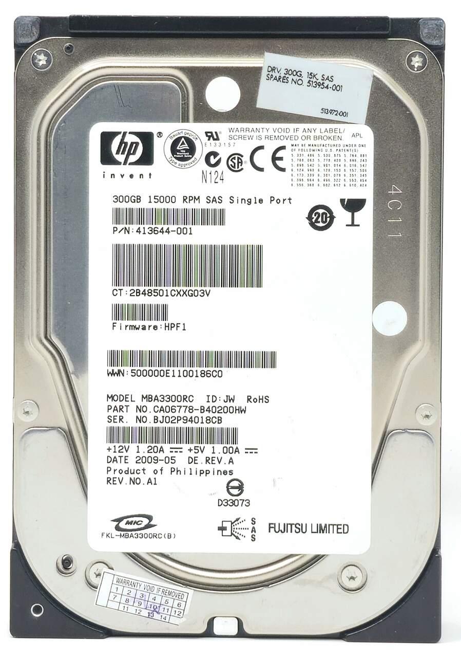 HP 413642-001 - 300GB 15K RPM SAS 3.5