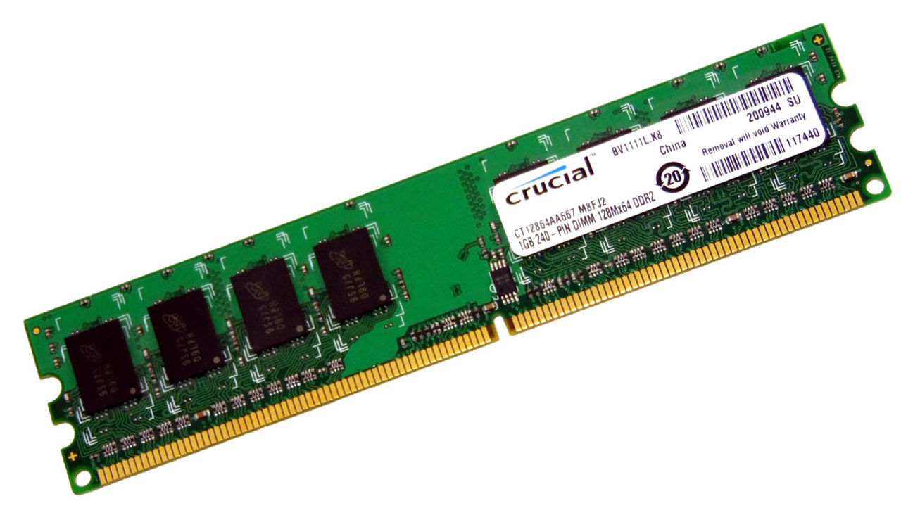 Excéntrico Ondular bisonte Desktop - 240-Pin DIMM: Crucial CT12864AA667.M8FJ2 - 1GB (1x1GB) PC2-5300  667Mhz DDR2-667 240-Pin Memory Dimm Ram - CPU Medics