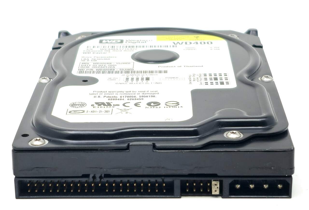 Western Digital WD400BB-53AUA1 - 40GB 7.2K RPM IDE 3.5" Hard Disk Drive (HDD)