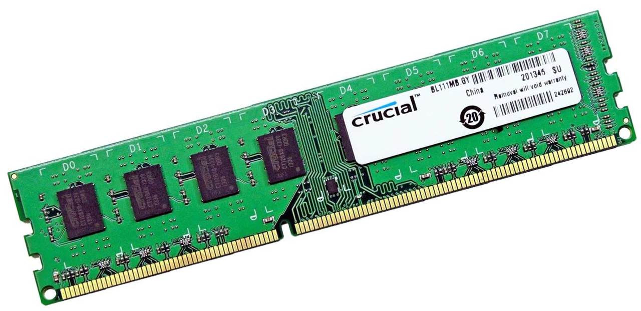 Desktop - 240-Pin DIMM: Crucial CT102464BA160B.C16FPD - 8GB (1x8GB) 1600Mhz PC3-12800U 1.5V 240-Pin UDIMM Desktop Memory Ram