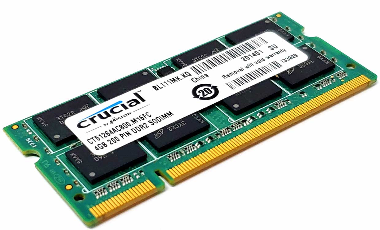HP 501489-001 - 4GB (1x4GB) 800Mhz PC2-6400S 1.8V 200-Pin SODIMM Laptop Ram Memory