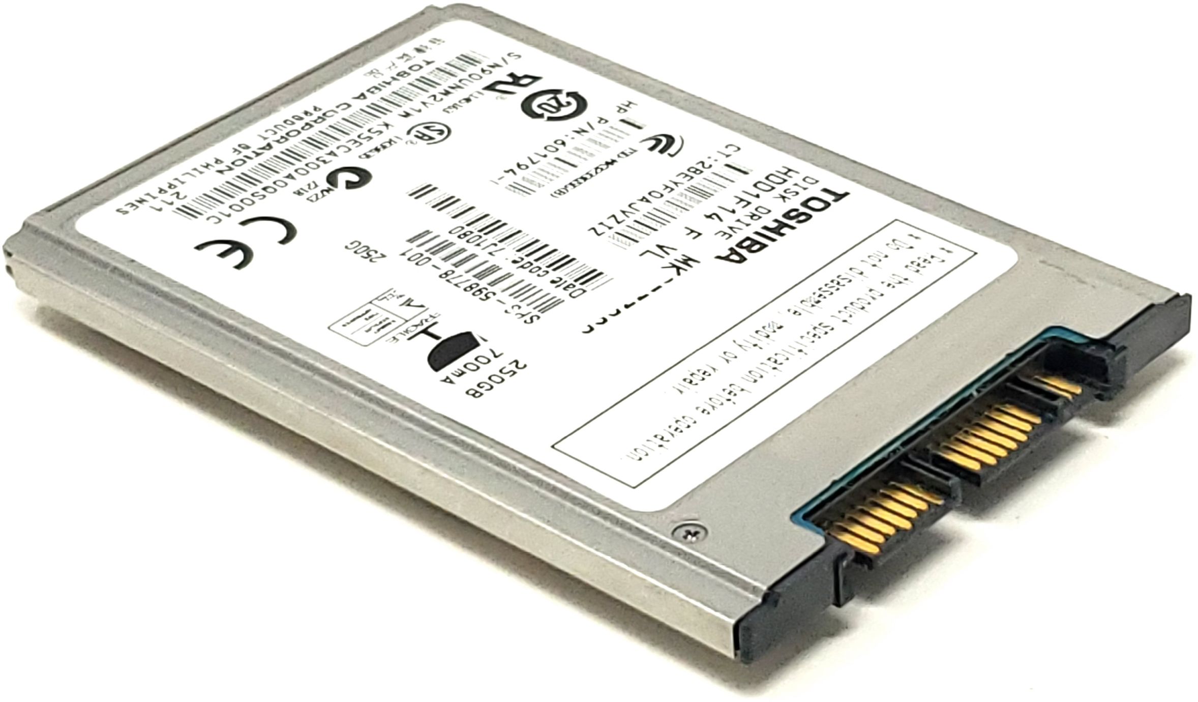 Hewlett-Packard (HP) 516486-001 - 250GB 5.4K RPM 16MB Cache MicroSATA 1.8" Hard Disk Drive