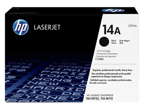 HP CF214A - Black 10000 Yield # 14A Toner Cartridge