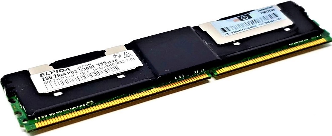 Hewlett-Packard (HP) 398707-051 - 2GB (1X2GB) 667Mhz 2RX4 PC2-5300F ECC Fully Buffered Memory Hewlett-Packard (HP) 398707-051 - 2GB (1X2GB) 667Mhz 2RX4 PC2-5300F ECC Fully Buffered Memory