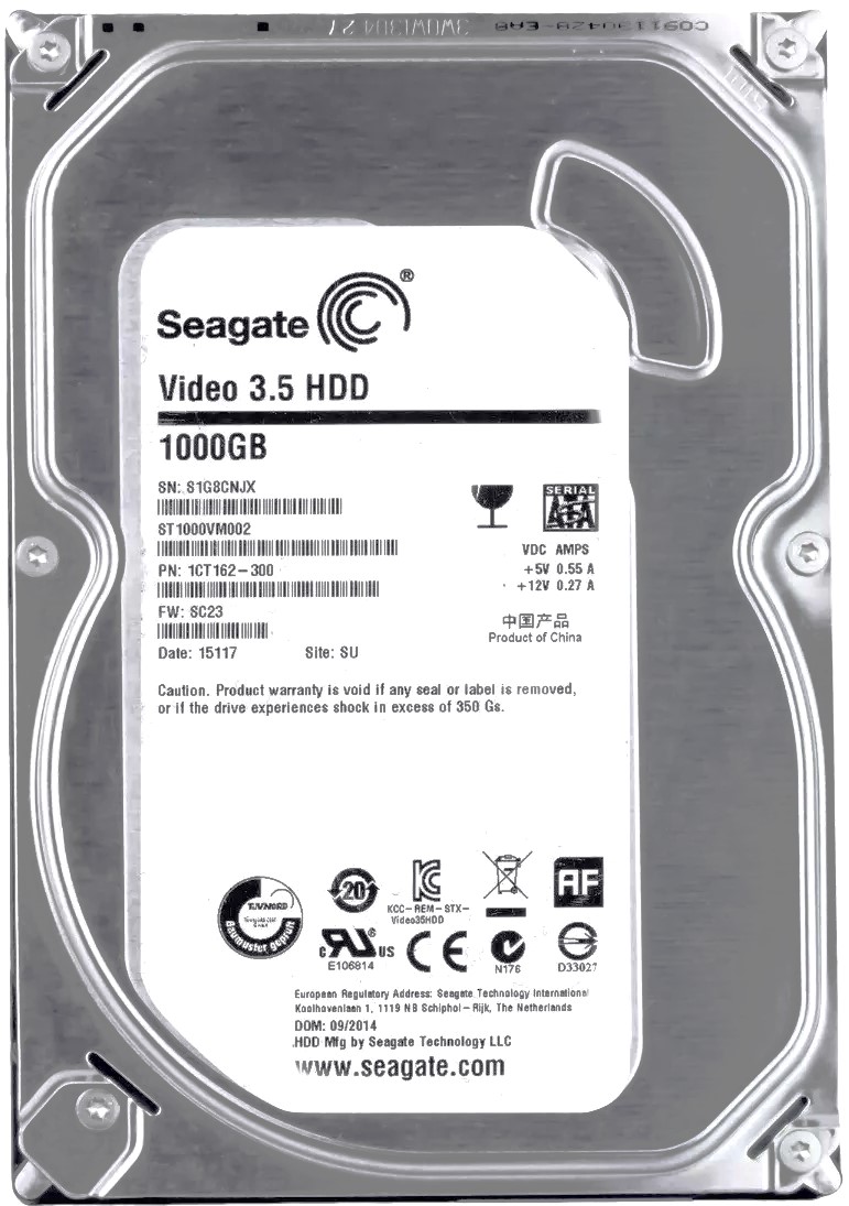 Seagate 1CT162-500 - 1TB 5.9K RPM SATA 3.5" Hard Drive HDD