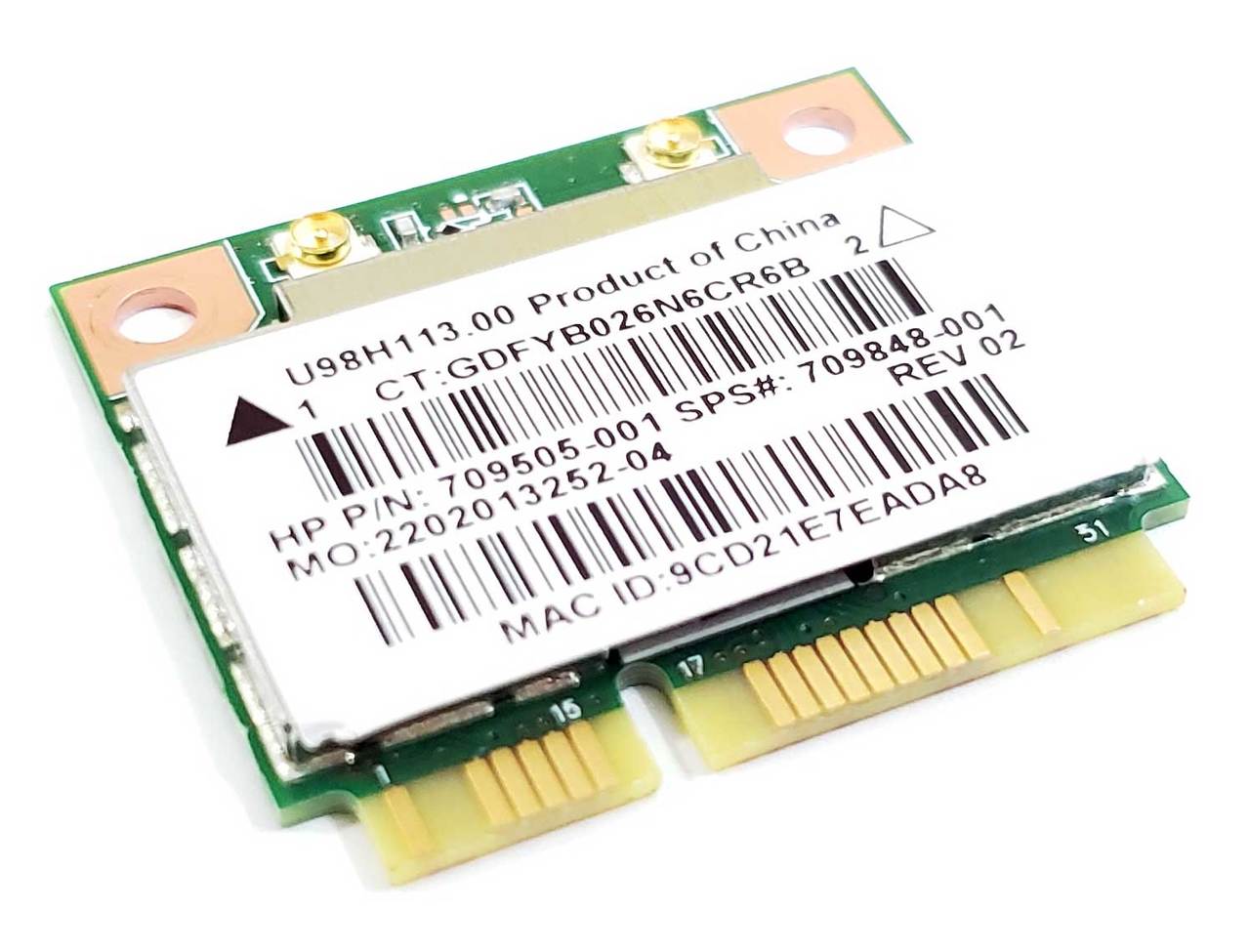 HP 709848-001 - Realtek RTL8188EE WiFi Wireless N PCI-E Half-Height Card HP 709848-001 - Realtek RTL8188EE WiFi Wireless N PCI-E Half-Height Card