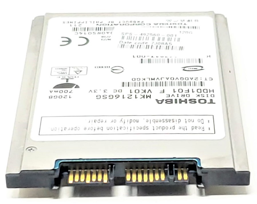 Hewlett-Packard (HP) 501491-001 - 120GB 5.4K RPM MicroSATA 1.8" Hard Drive HDD