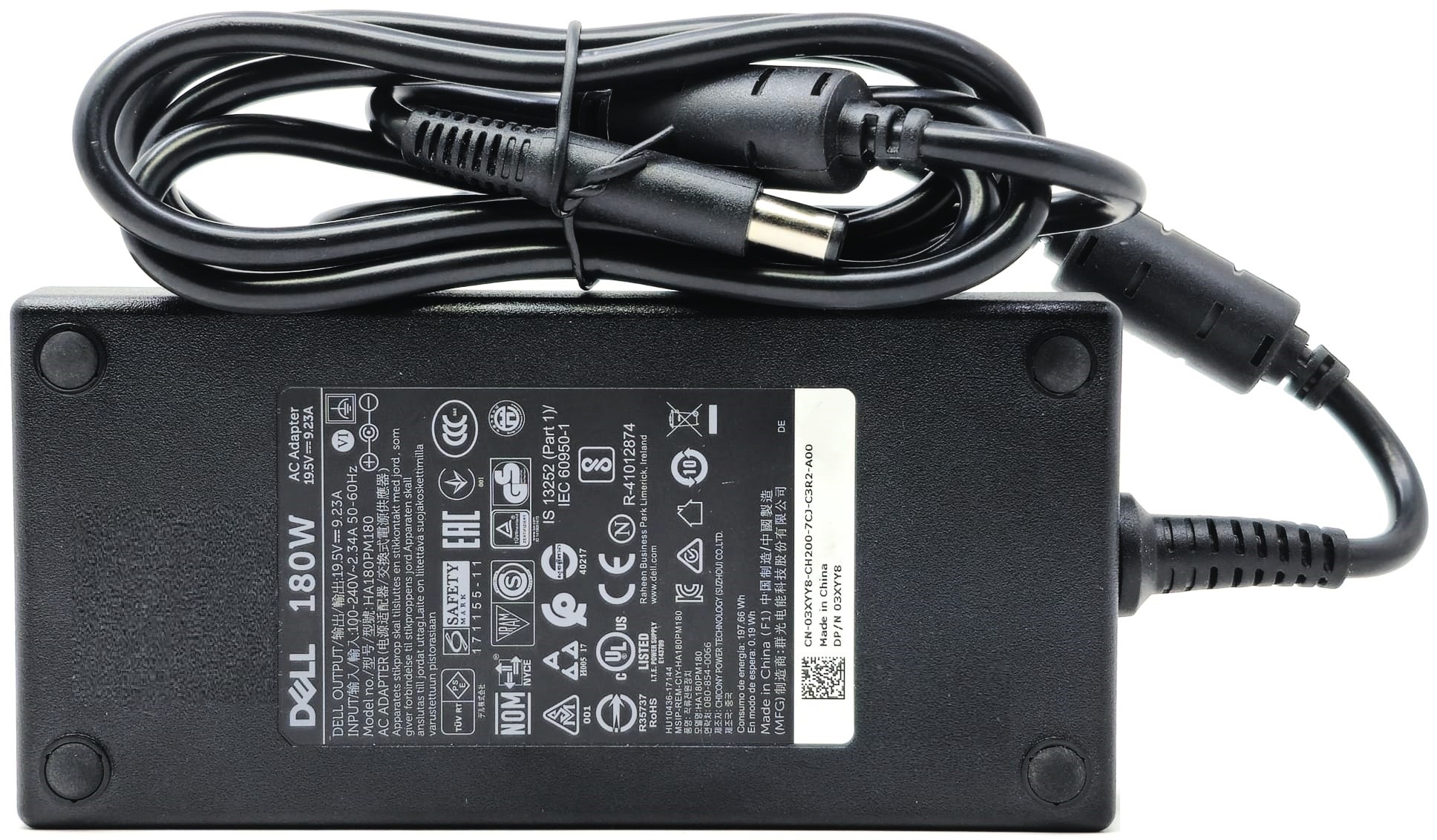 WW4XY - 180W 19.5V 9.23A 5.0mm Tip AC Adapter for Precision