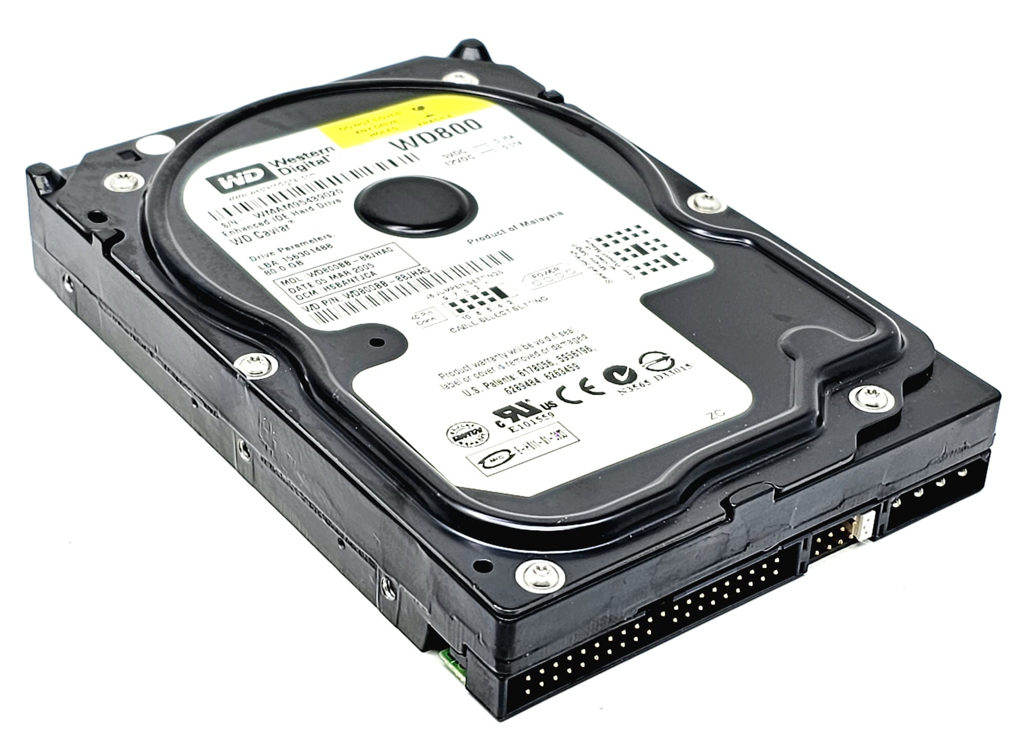 Western Digital WD800BB-22FJA1 - 80GB 7.2K RPM IDE 3.5" Hard Disk Drive (HDD)