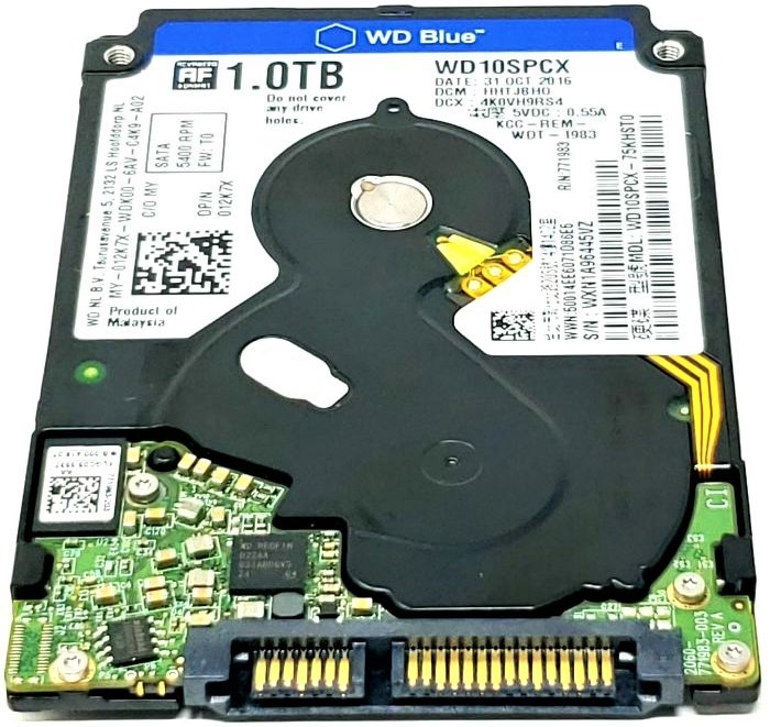 Western Digital WD10SPCX-21KHST0 - 1TB 5.4K RPM SATA 7mm 2.5