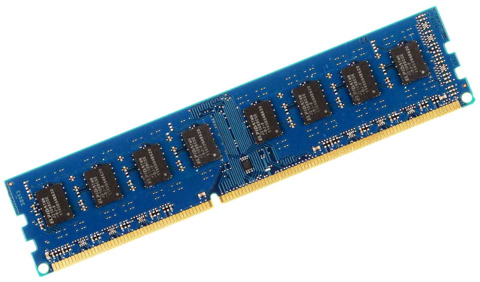 Desktop - 240-Pin DIMM: Elpida EBJ21UE8BDF0-AE-F - 2GB (1x2GB) 1066Mhz PC3-8500U DDR3-1066 240-Pin Desktop Ram Memory