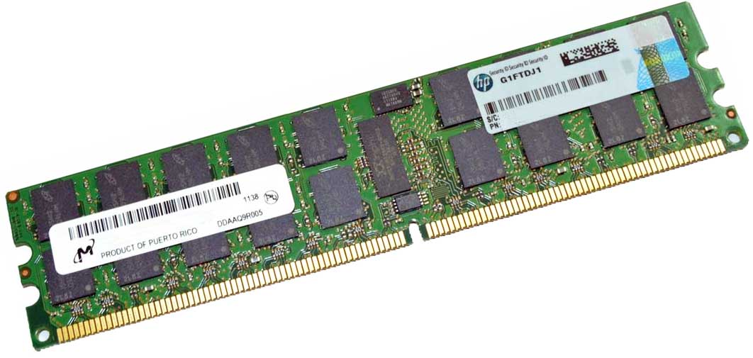 4GB PC2-6400 ECC: HP 504465-061 - 4GB (1x4GB) 800Mhz PC2-6400P ECC 1.8V 240-Pin Server Ram Memory