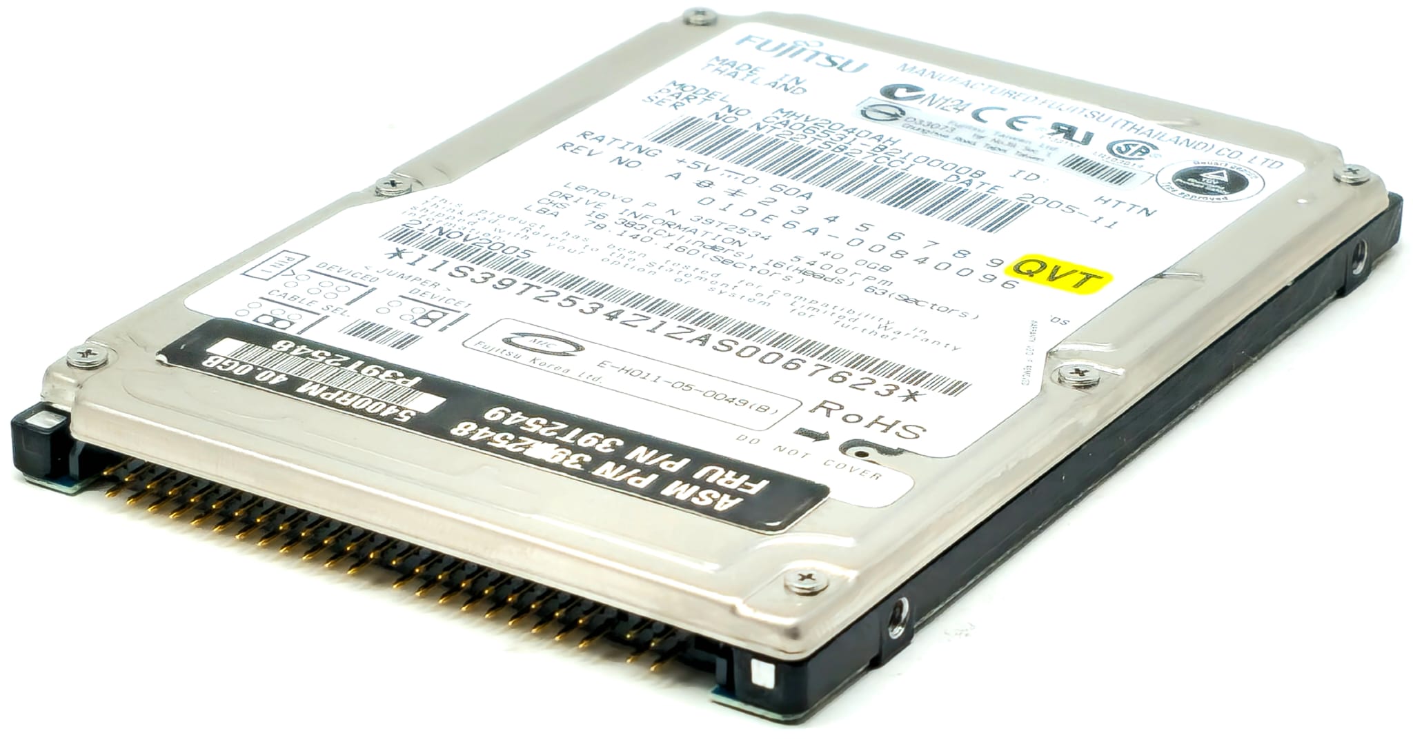 P7214 - 40GB 5.4K RPM IDE PATA ATA 2.5" Laptop Hard Drive