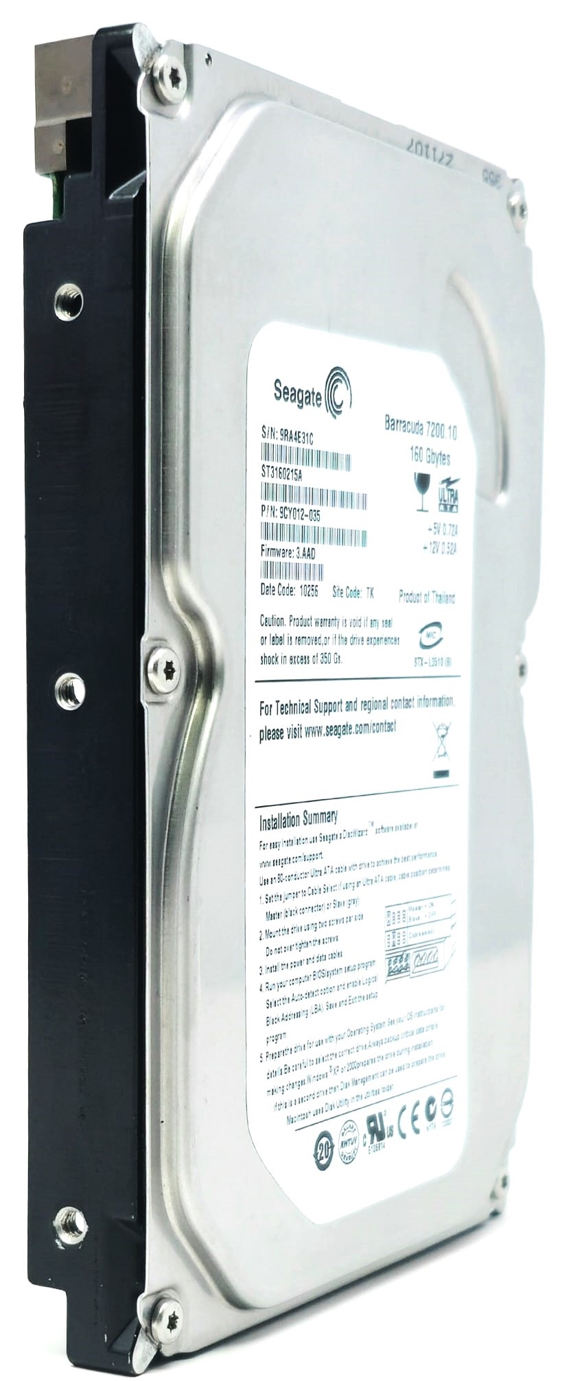 Seagate ST3160021 - 160GB 7.2K RPM IDE PATA 3.5