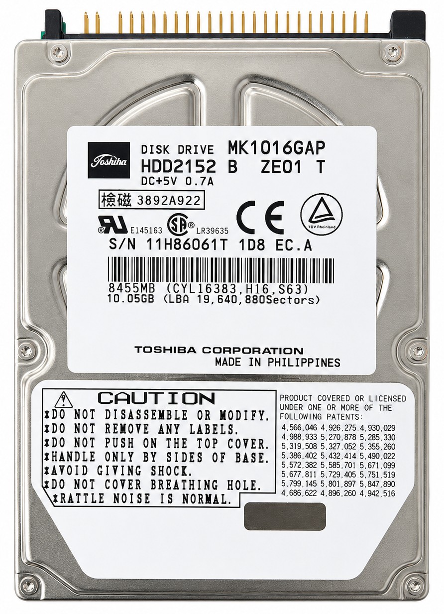 Toshiba P000323790 - 10GB 4.2K RPM ATA IDE PATA EIDE 2.5" Legacy Laptop Hard Drive HDD