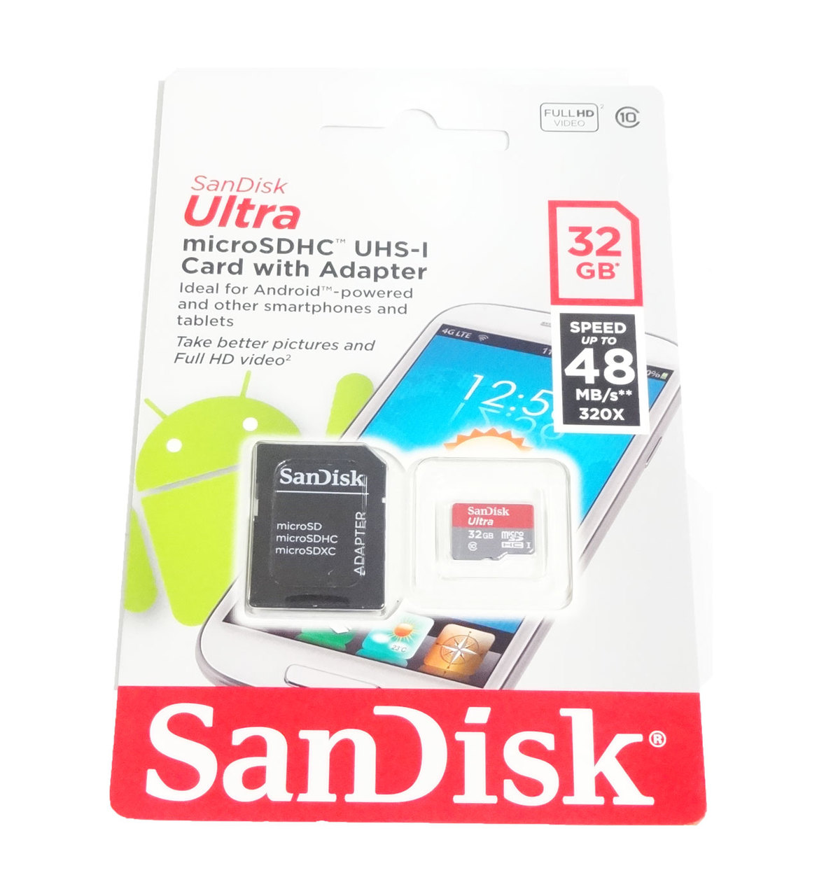 SanDisk SDSDQUAN-032G-G4A - 32GB 48MB/s Mobile Ultra Micro SDHC Class 10  Memory Card - CPU Medics