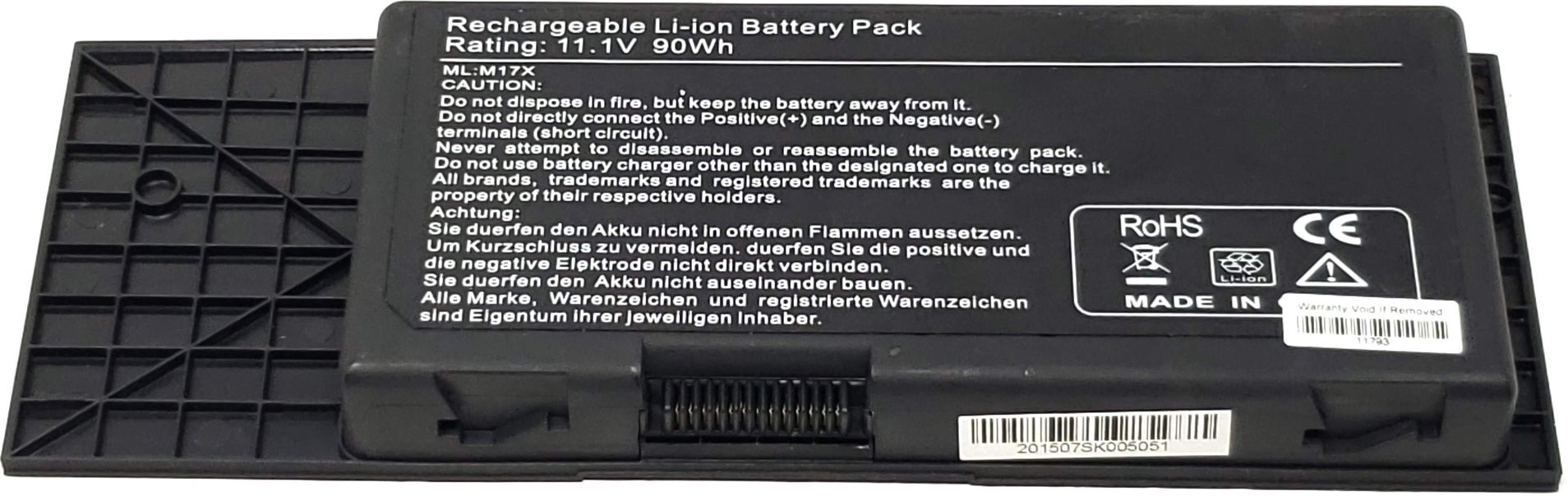 BTYV0Y1 - 9-Cell 11.1V Li-ion Battery for Alienware M17x R3 R4
