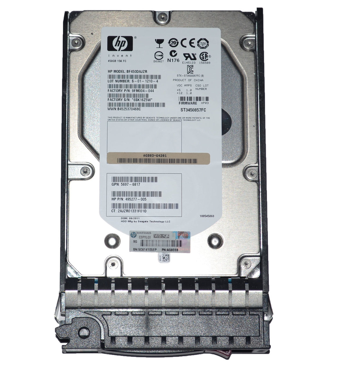 Hewlett-Packard (HP) 495277-005 - 450GB 15K RPM Fibre Channel 3.5" Hard Disk Drive (HDD)