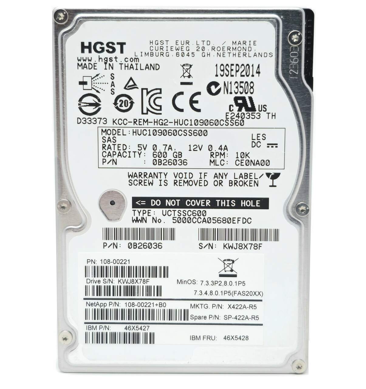 Seagate 9TG066-038 - 600GB 10K RPM 64MB Cache 6.0Gbps SAS 2.5" Hard Drive