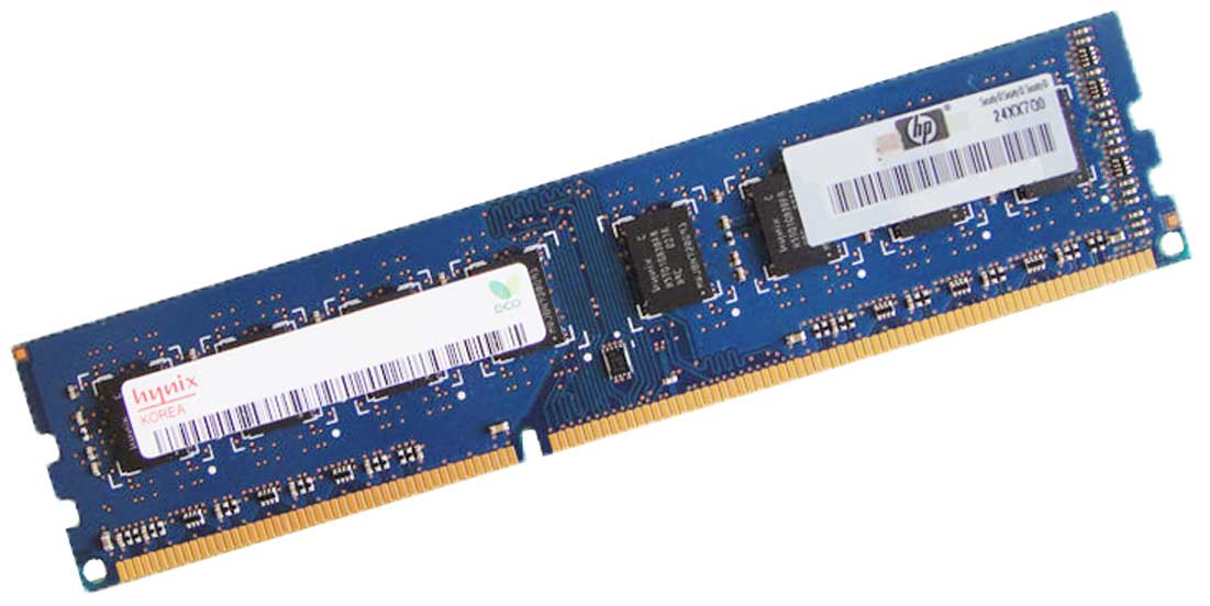 Desktop - 240-Pin DIMM: HP 497156-C01 - 1GB 1333Mhz PC3-10600U DDR3-1333 240-Pin DIMM CL9 Desktop Memory Ram