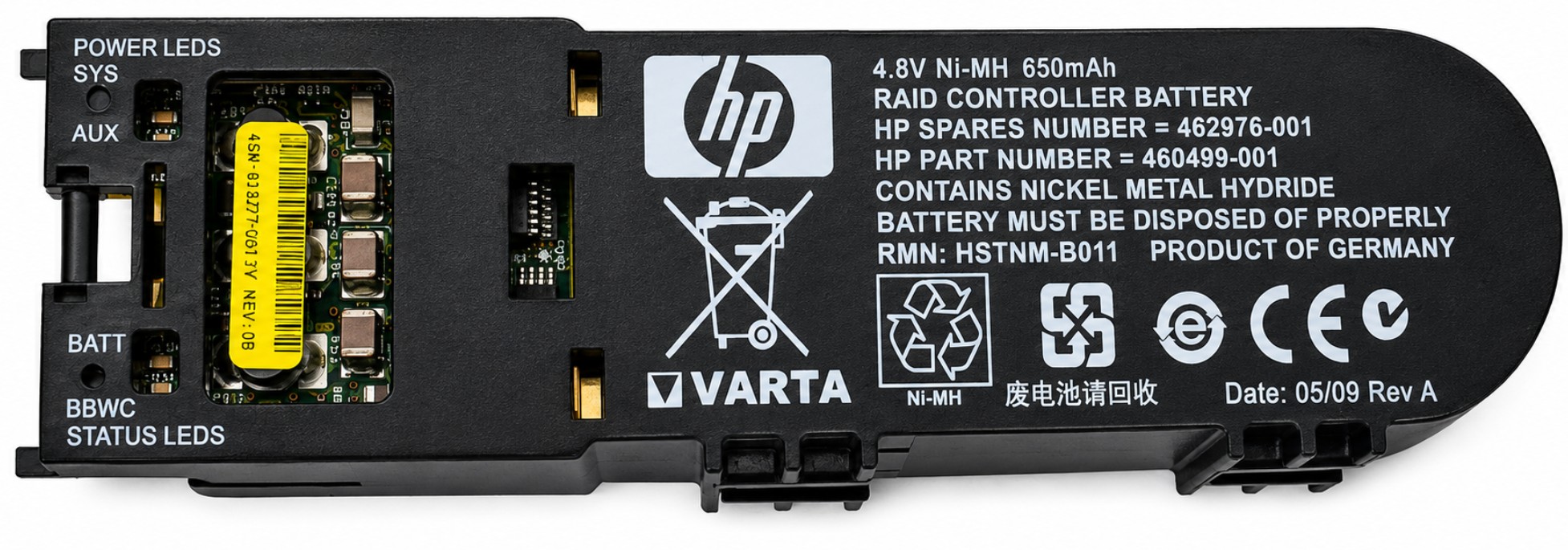 HP 460499-001 - 4.8V Ni-MH 650mAh Raid Controller Battery for P410