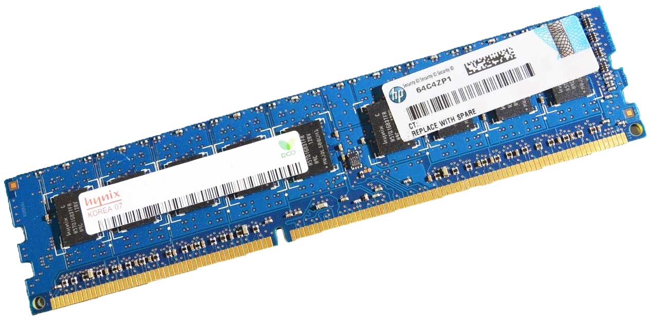 Servers - ECC Memory: HP 713975-B21 - 2GB (1x2GB) PC3-12800E 16000Mhz 1.5V 240-Pin Unbuffered ECC Server Memory Ram