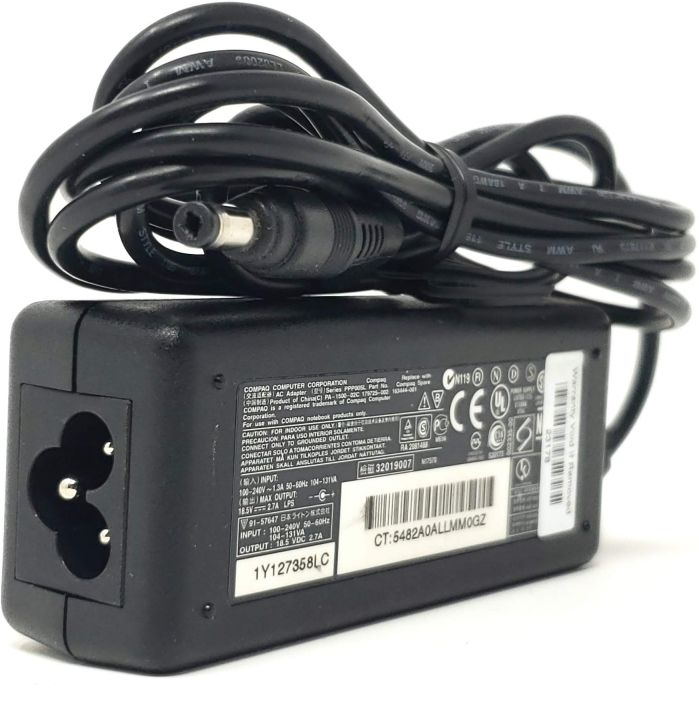 HP 163444-001 - 50W 18.5V 2.7A 1.5mm Tip AC Adapter