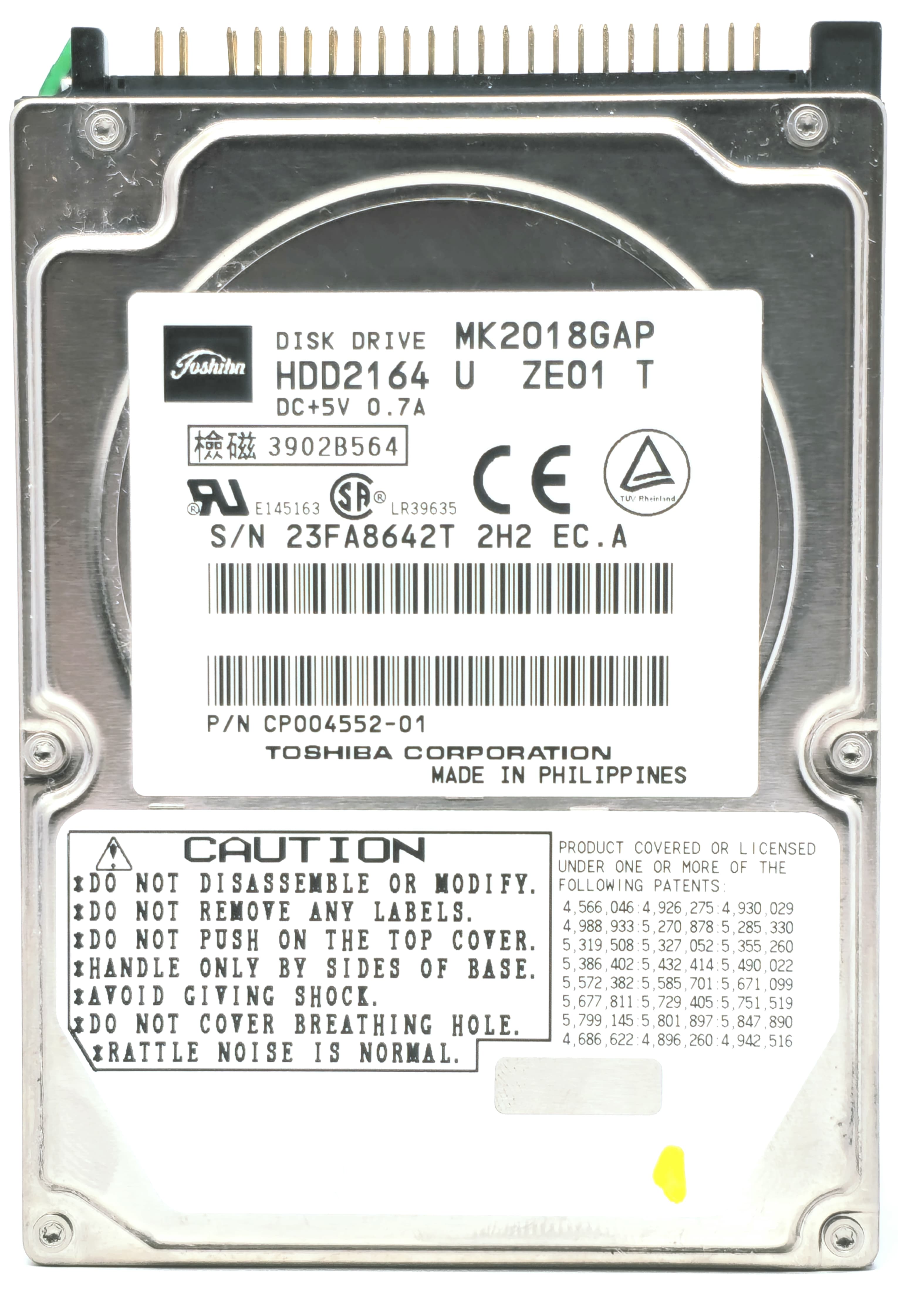 Toshiba K000002240 - 20GB 5.4K IDE 2.5" Hard Disk Drive (HDD)