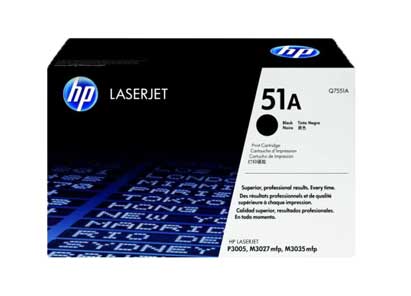 HP Q7551A - Black 6500 Yield # 51A Toner Cartridge