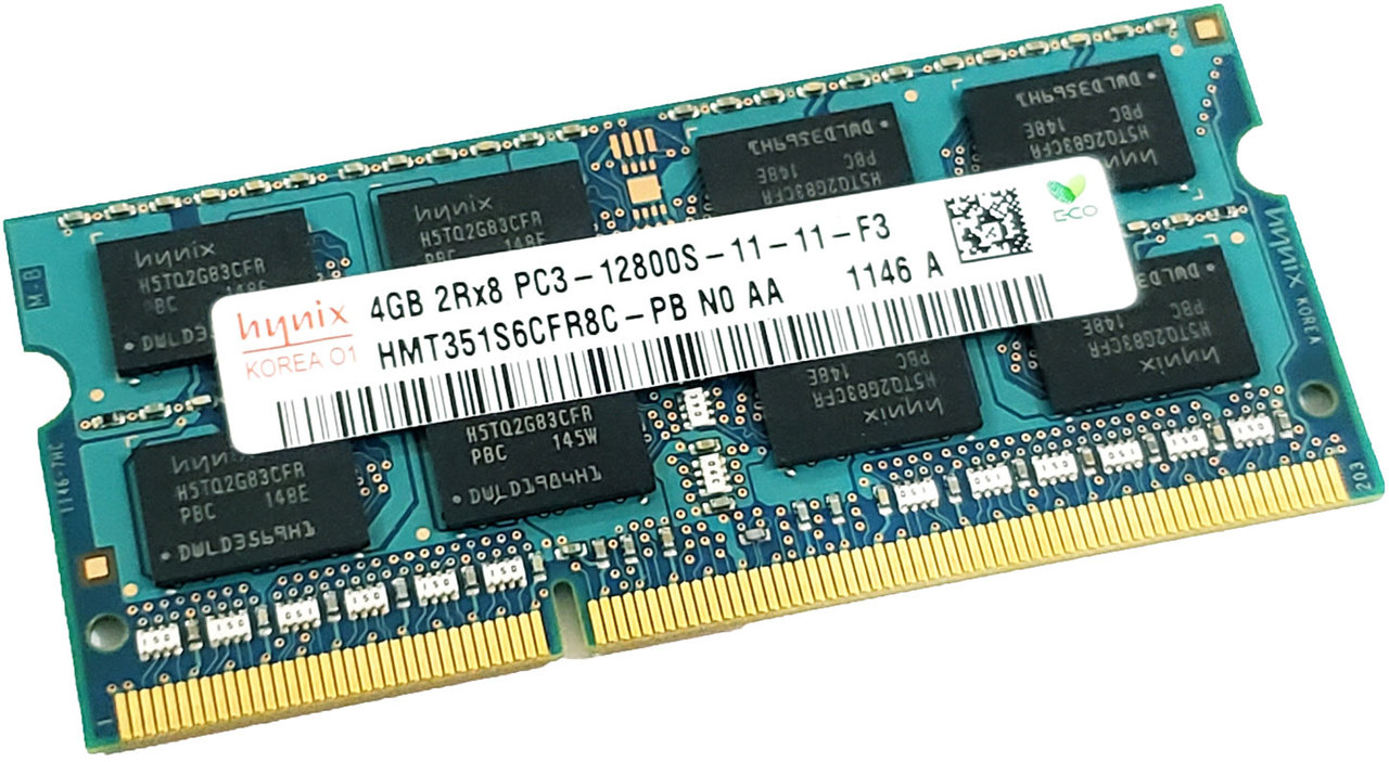 Hynix HMT351S6CFR8C-PB - 4GB (1x4GB) 1600Mhz PC3-12800S DDR3-1600 204-Pin Memory Ram - CPU Medics