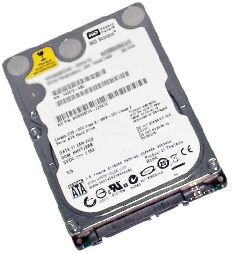 Western Digital WD800BEVT-75ZCT2 - 80GB 5.4K RPM SATA 2.5" Hard Disk Drive (HDD)