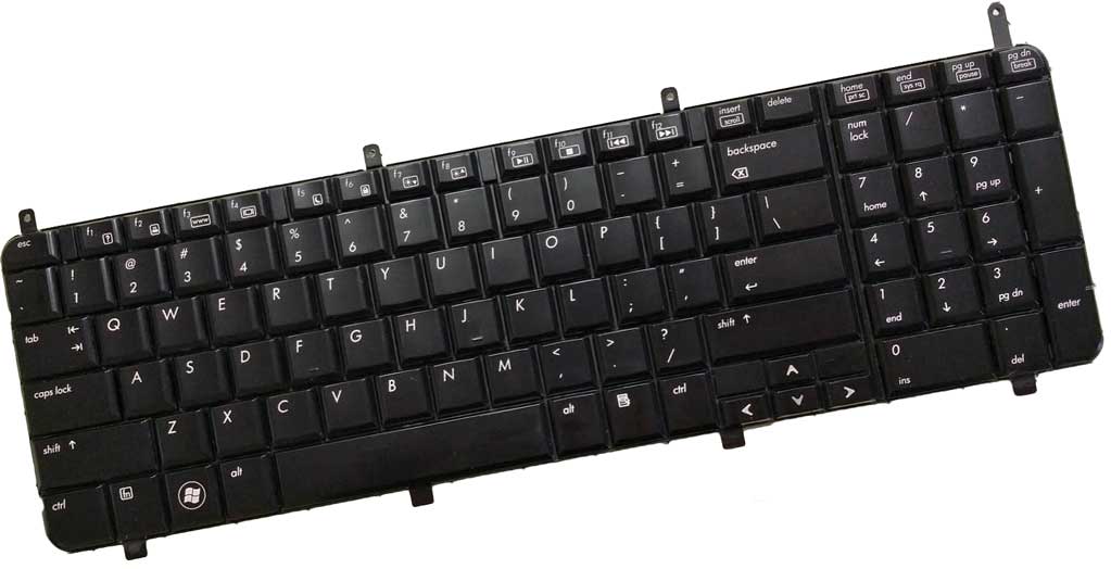 Hewlett-Packard (HP) 580271-001 - Espresso Black Keyboard - US / English