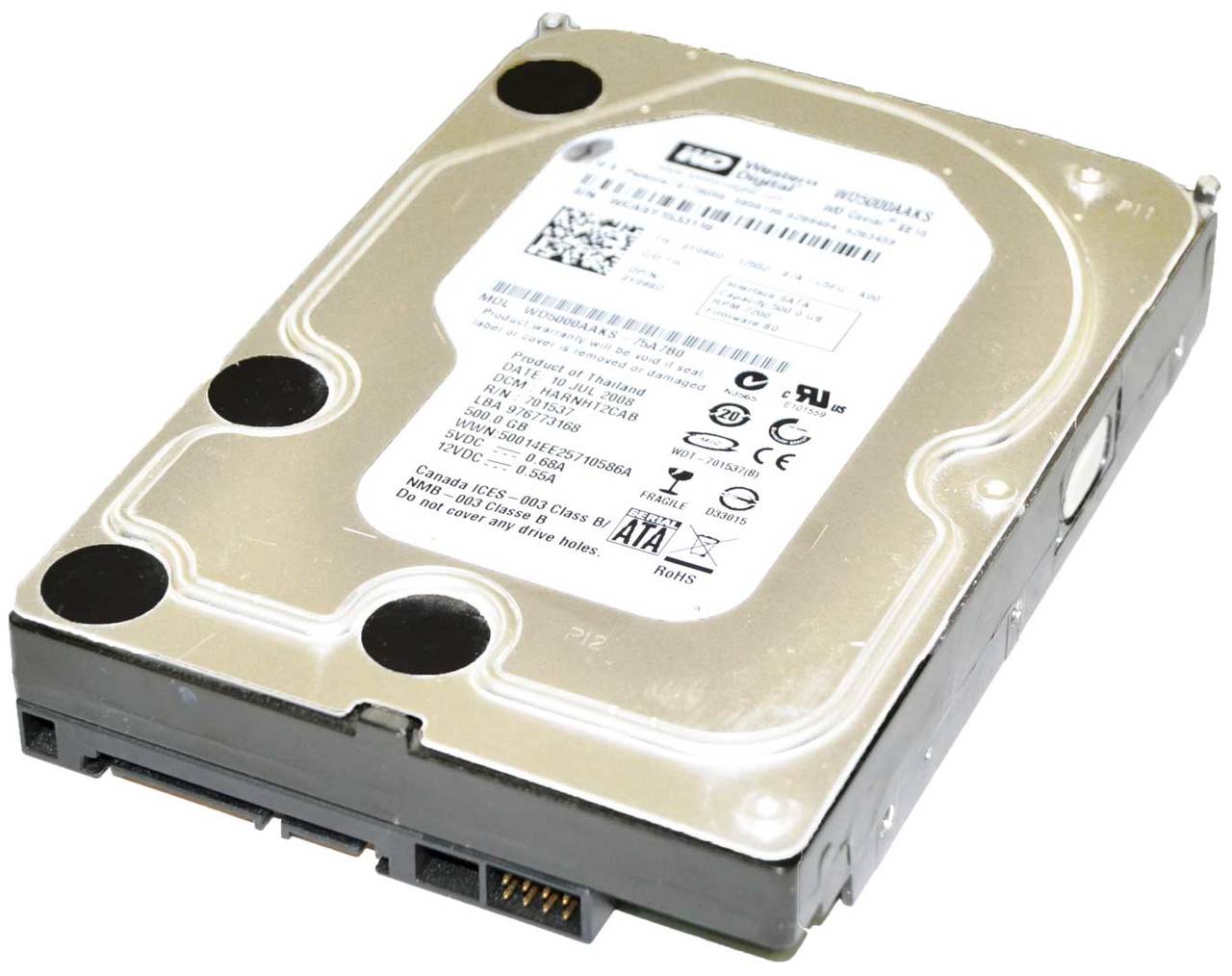 Western Digital WD6401AALS-00E3A0 - 640GB 7.2K RPM SATA 3.5" Hard Drive HDD