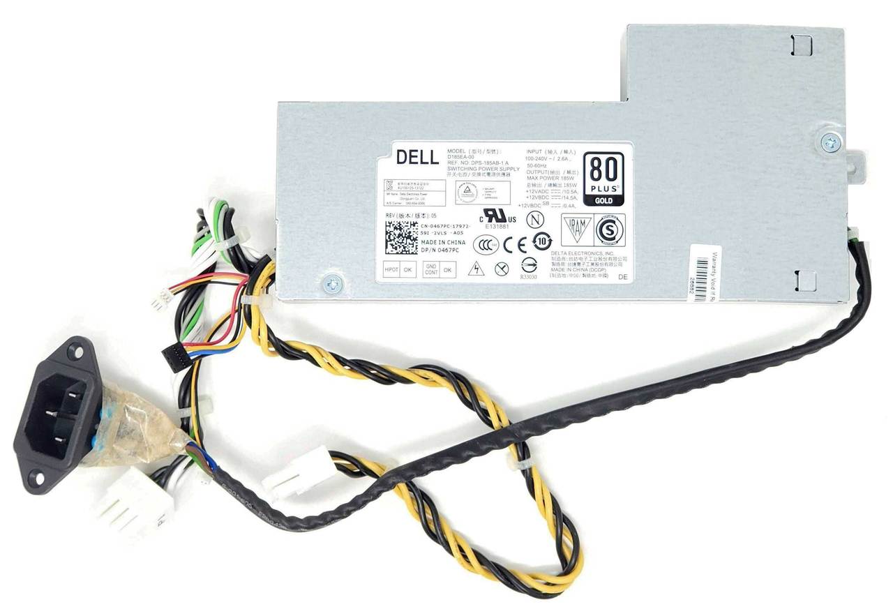 D185E001L - 185W Power Supply for Inspiron 23" 5348 AIO, Optiplex 9030 AIO