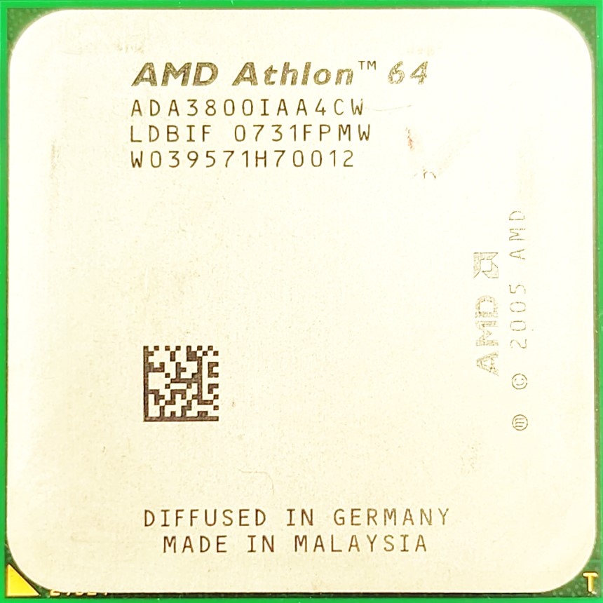AMD ADA3800IAA4DH - 2.4GHz 512 KB Socket AM2 Athlon 64 3800+  CPU Processor