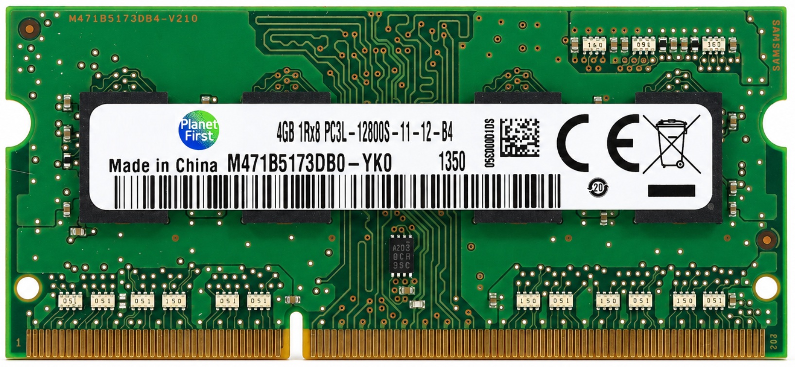 M471B5173DB0-YK0 - 4GB (1x4GB) 1600Mhz PC3L-12800S DDR3-1600 204-Pin SODIMM Laptop Memory Ram