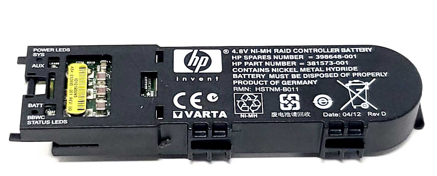 HP 383280-B21 - 4.8V Ni-MH Raid Controller Battery Pack for HP P400 - CPU  Medics