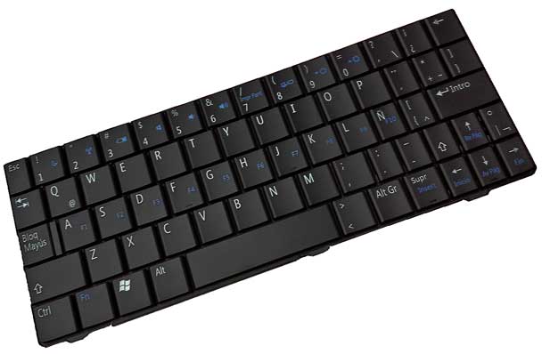 R546H - Black Spanish Latin Teclado Keyboard for Inspiron Mini 910 Vostro A90