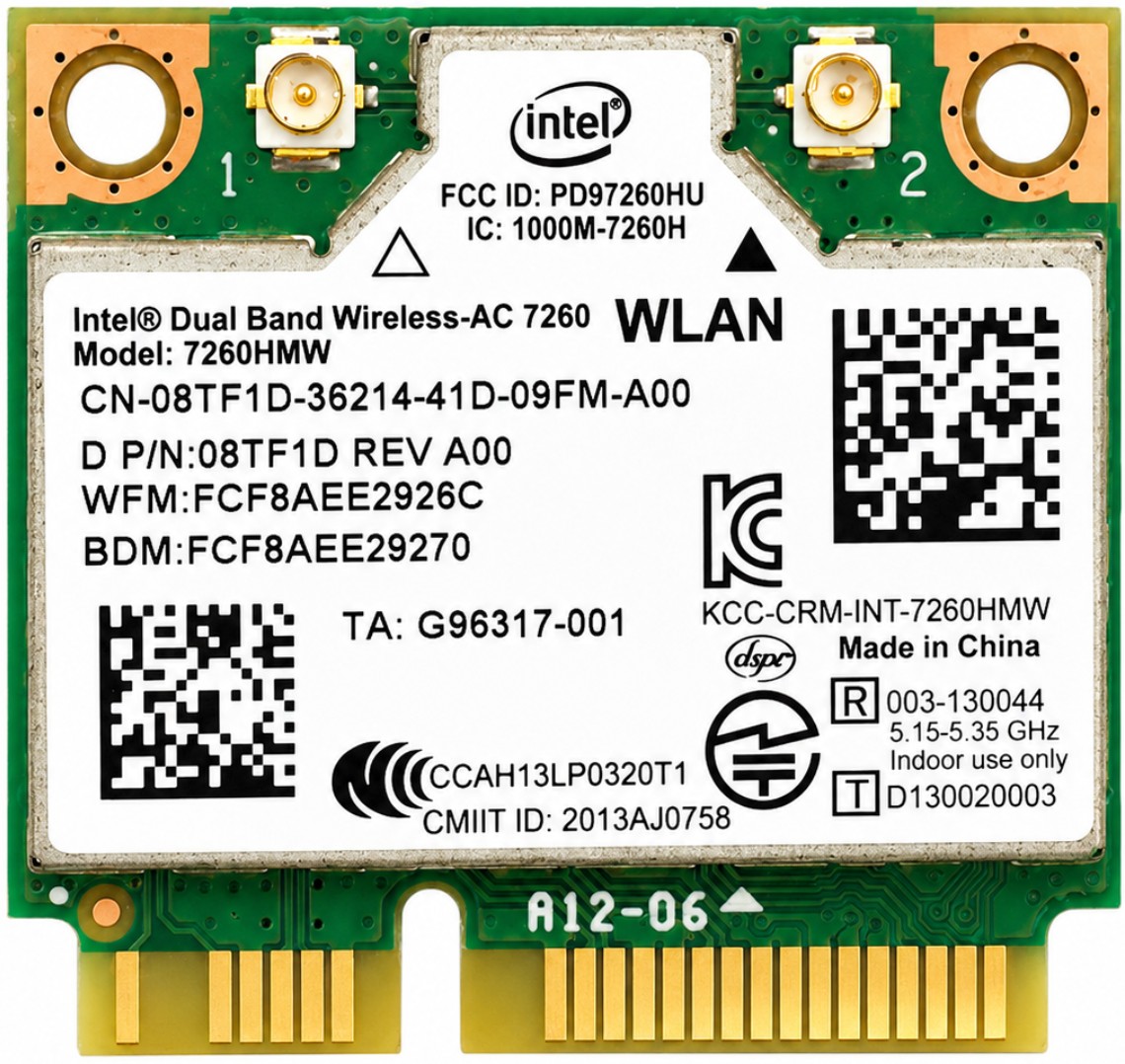8TF1D - 555-BBHI Dual Band Wireless AC 7260 7260HMW Wireless WiFi + Bluetooth 4.0 Mini PCI-E Card
