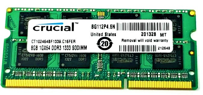 YR6MN - 8GB 1333Mhz PC3-10600S DDR3 204-Pin SODIMM Laptop RAM Memory Module