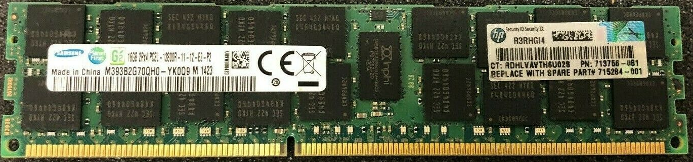 HP 811220-001 - 16GB 1600Mhz PC3L-12800R 2RX4 DDR3 ECC Memory Module