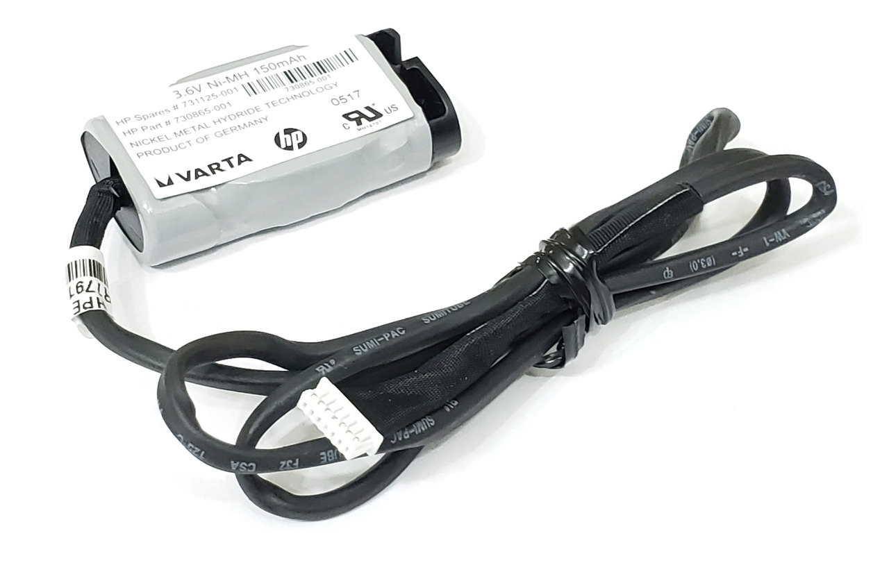 HP 730865-001 - 3.6V Ni-MH 150mAh Battery with 24" Cable for DL580 Gen9 Server