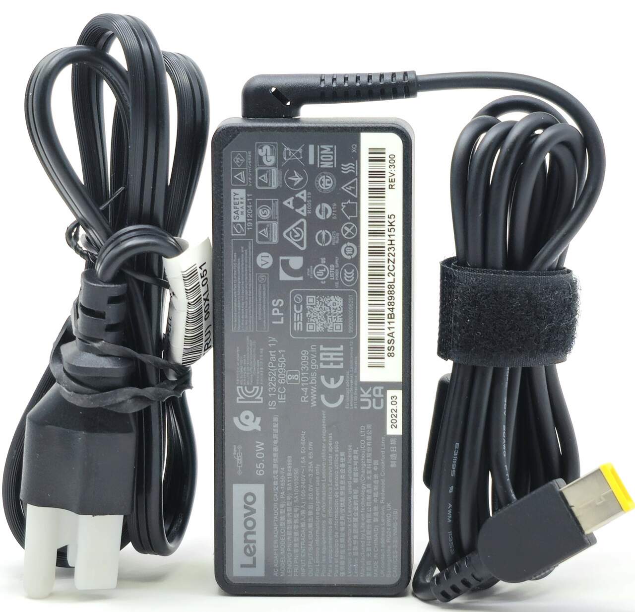 Lenovo ADLX65NLC2A - 65W 20V 3.25A Slim Yellow Square Tip AC Adapter for  IdeaPad ThinkPad Yoga - CPU Medics