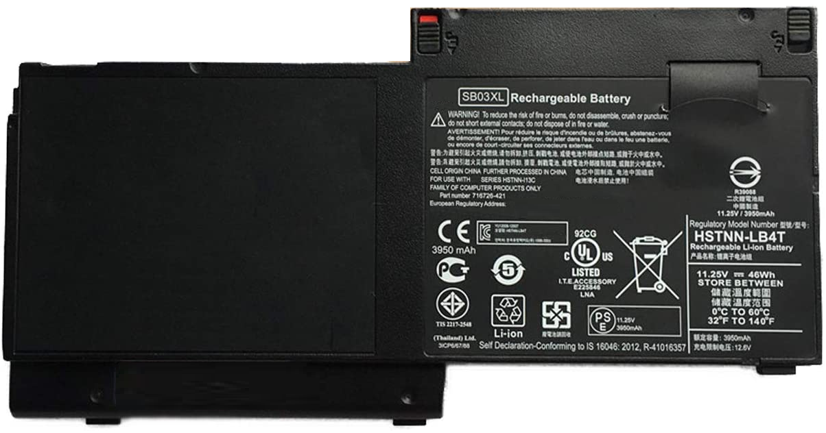717378-001 - 3-Cell SB03XL SB03 Battery For HP Elitebook 720 G1 G2 725 820 825 