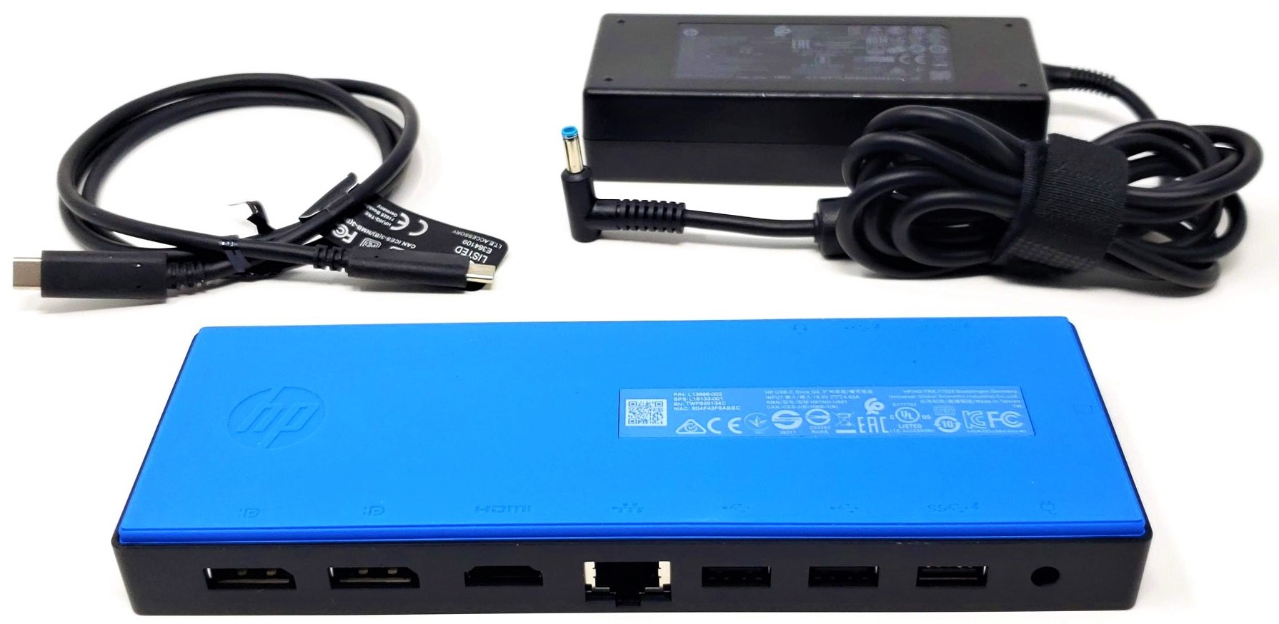 HP L16133-001 - USB-C Dock G4 Docking Station with 90W Adapter Included  609940-001