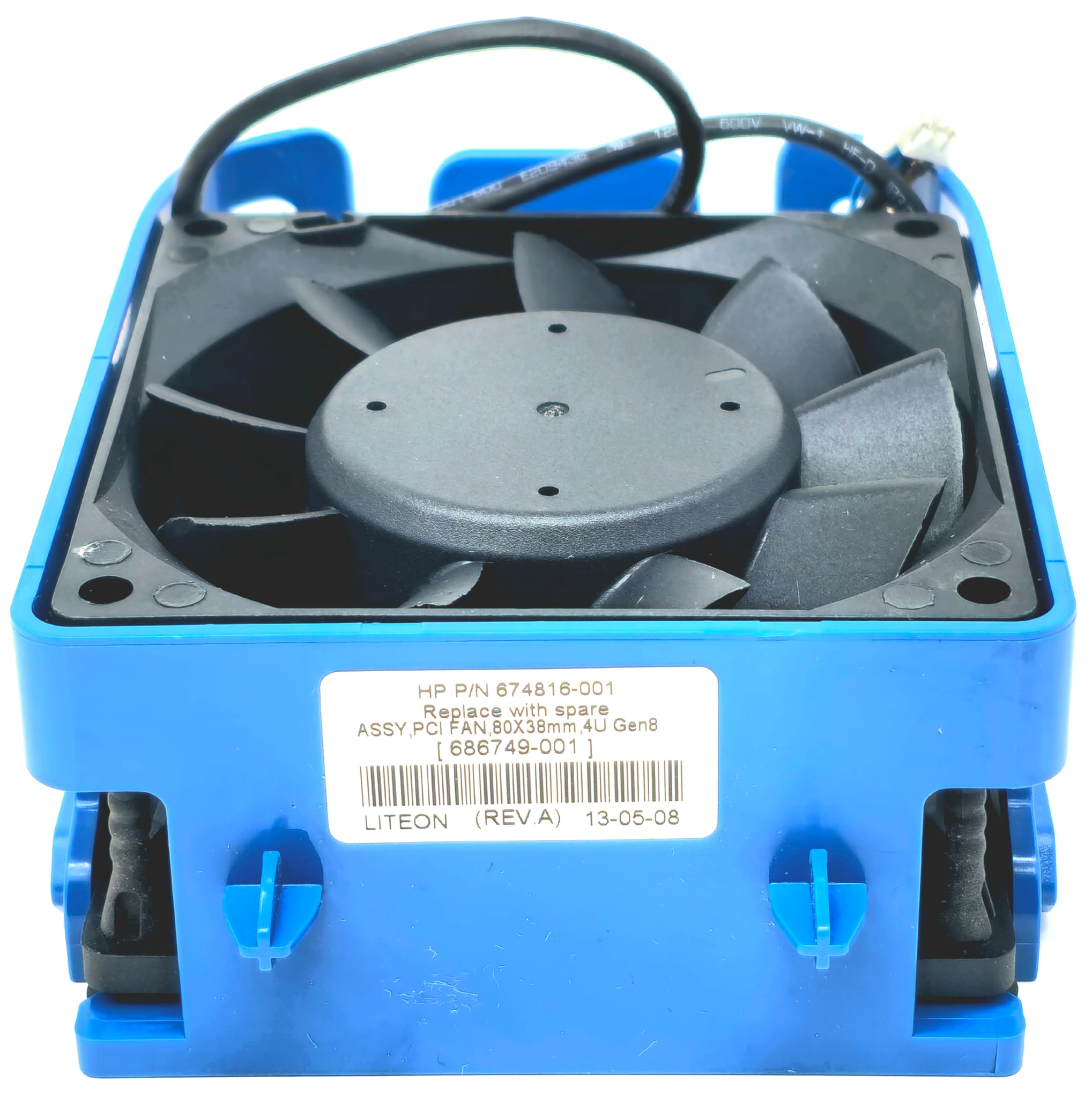 HP 674816-001 - 80x38mm PCI Fan Assembly 4U for ProLiant ML310e Gen8