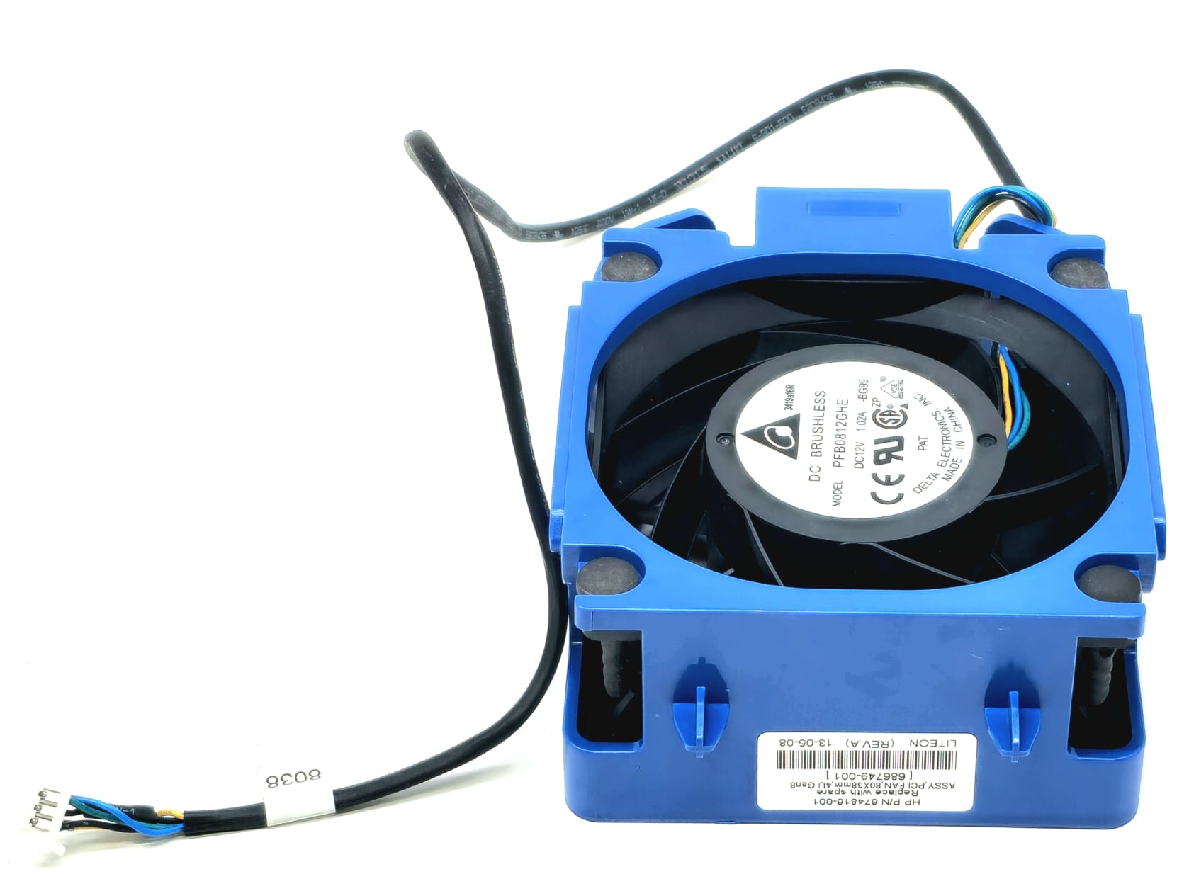 HP 820290-B21 - 80x38mm PCI Fan Assembly 4U for ProLiant ML310e Gen8